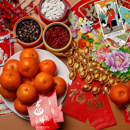 Entdecken Sie den Zauber des Chinesischen Neujahrsfests 2024, das Jahr des Drachen. Erfahren Sie mehr über die reichen Traditionen, die spirituelle Bedeutung und die Verbindung mit Tarot.